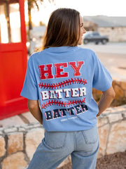 K&C - Hey Batter Batter (Sky Blue) - Short Sleeve / Crew