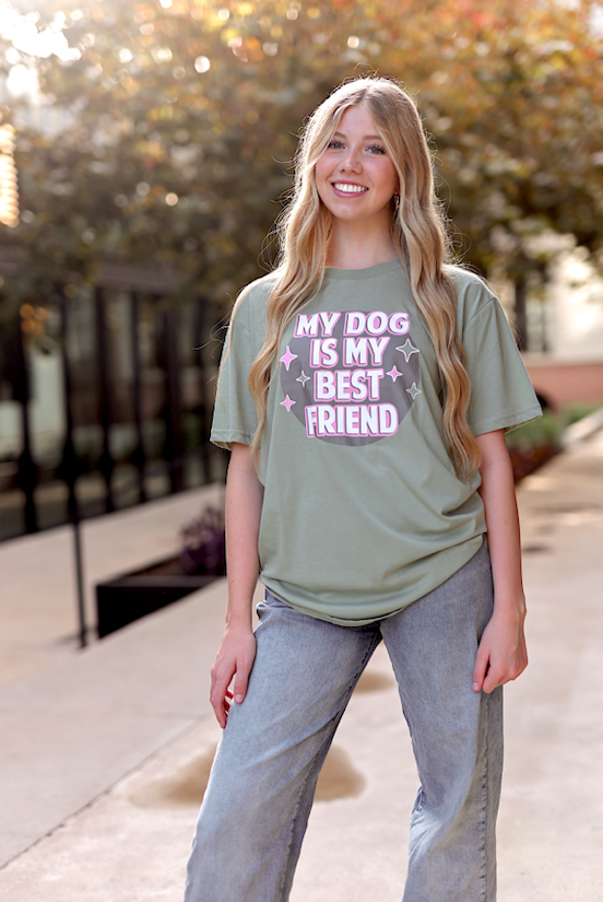 K&C - My Dog Is My Best Friend (Sage) - Short Sleeve/Crew