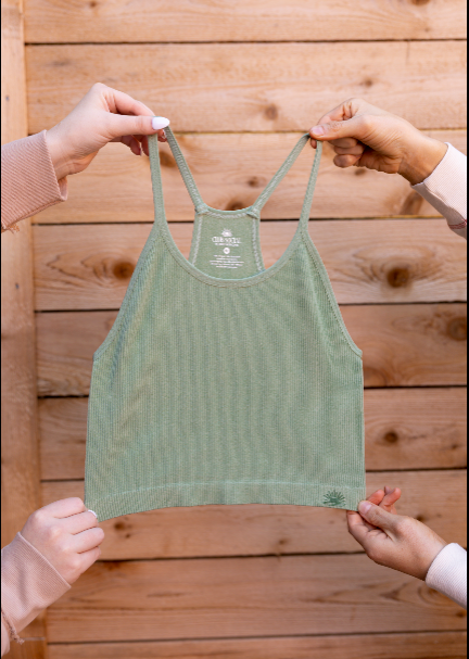 Ribbed Bralette (Matcha)