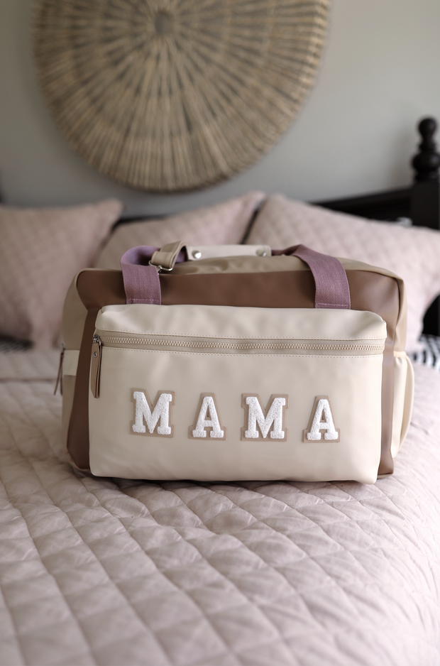Duffle Bag - MAMA *ARI* Color Block (Lavender/Latte)