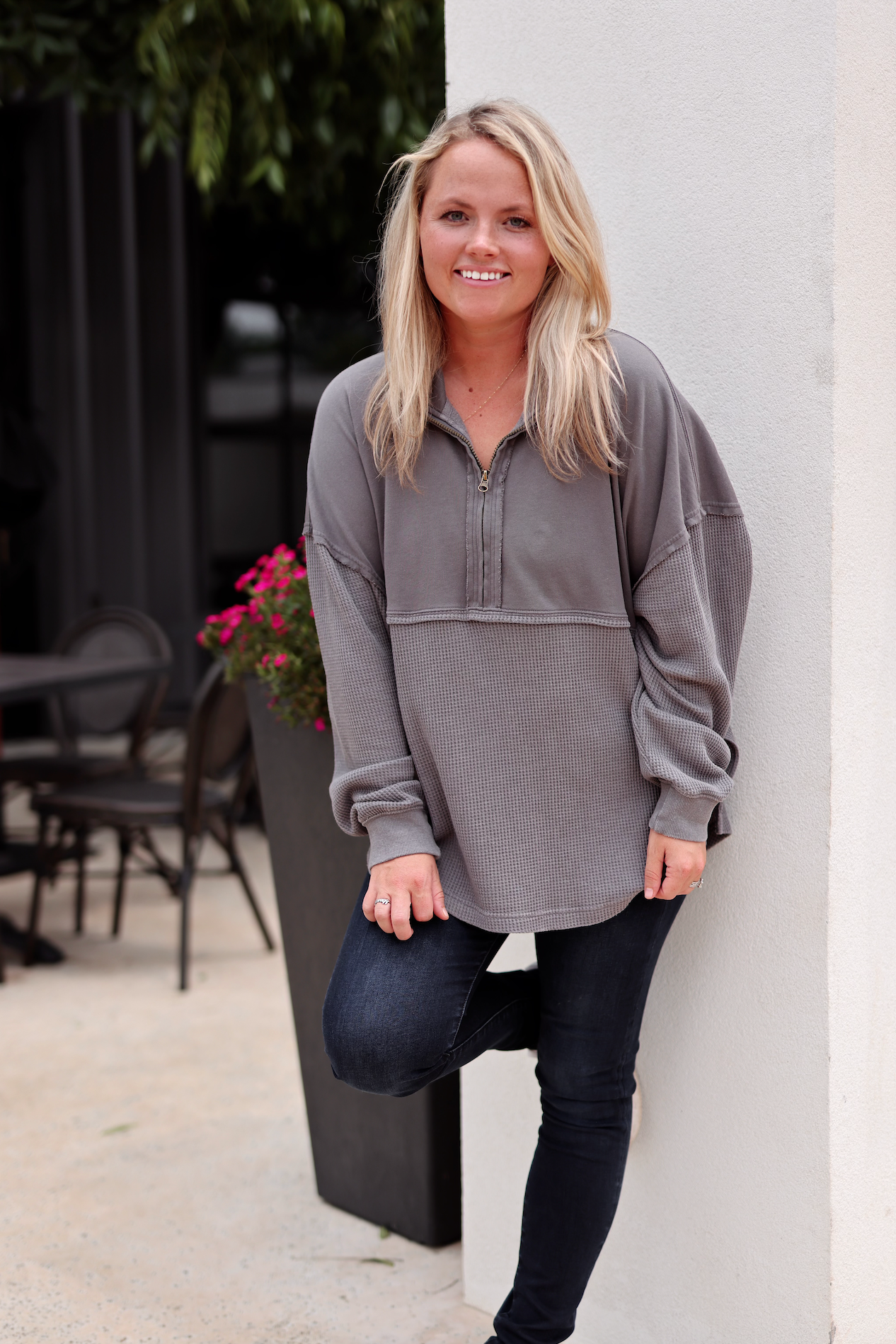 Ready Or Not Waffle Quarter Zip Pullover - (Graphite) – Jadelynn Ready Or Not Waffle Quarter Zip Pullover - (Graphite) – Jadelynn