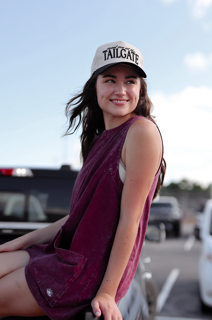 Trucker Hat - Meet Me At The Tailgate (Natural/Black)