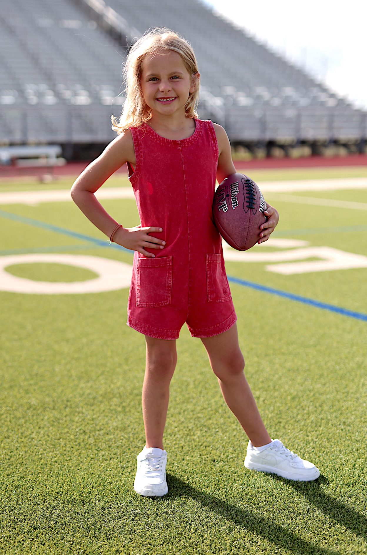 Tailgate Mineral Wash YOUTH Romper - (Red) – Jadelynn Brooke®