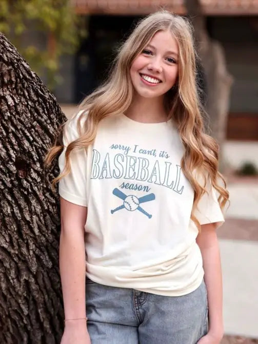 Sorry Baseball Season (Cream) - Short Sleeve/Crew