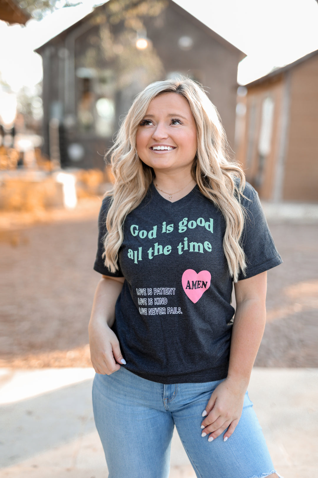 God Is Good All The Time (Black Heather) - Short Sleeve / V-Neck