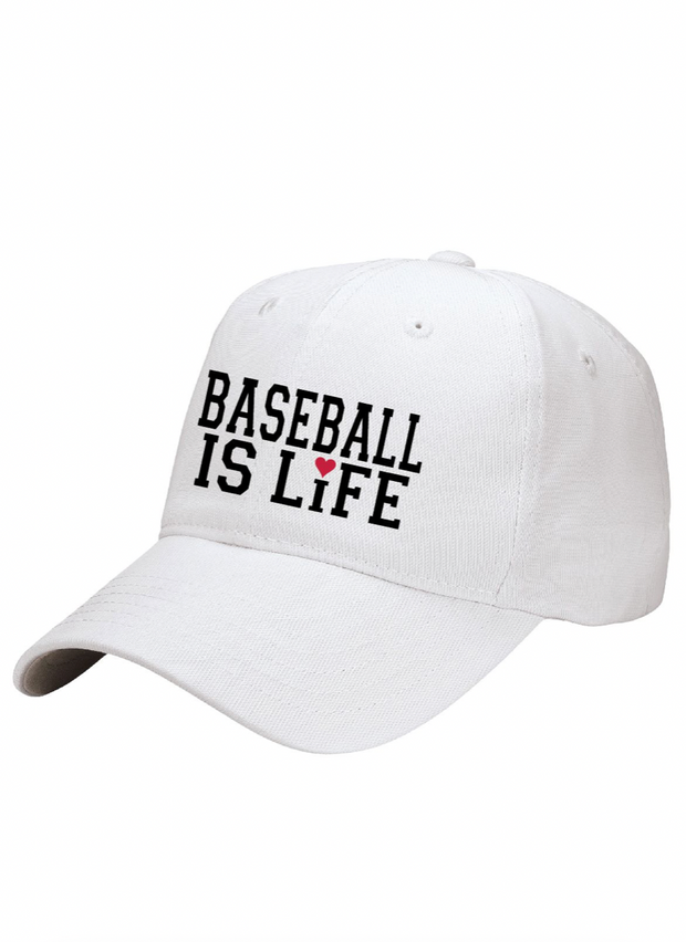 Trucker Hat - Baseball is Life - White