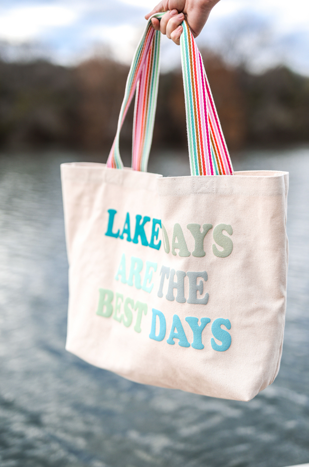 Canvas Tote - Lake Days Are The Best Days (Natural)