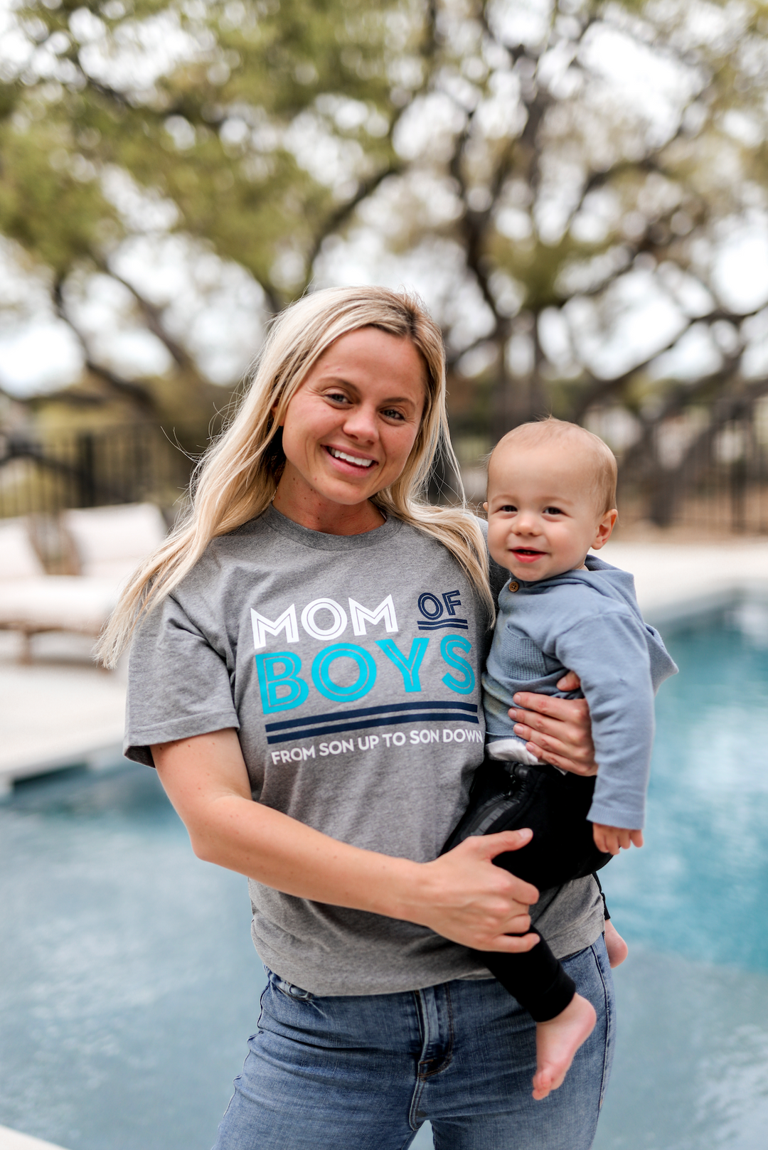 TSL - Mom Of Boys (Graphite Heather) - Short Sleeve / Crew
