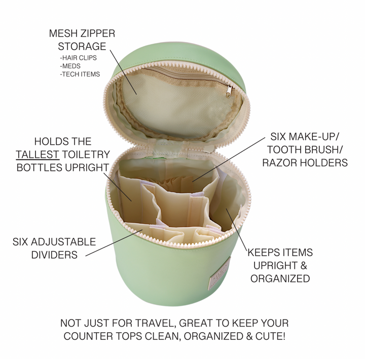 Barrel Toiletry Bag - All The Things (Happy Checkered)