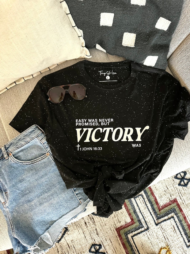 Victory (Black Fleck) - Short Sleeve / Crew