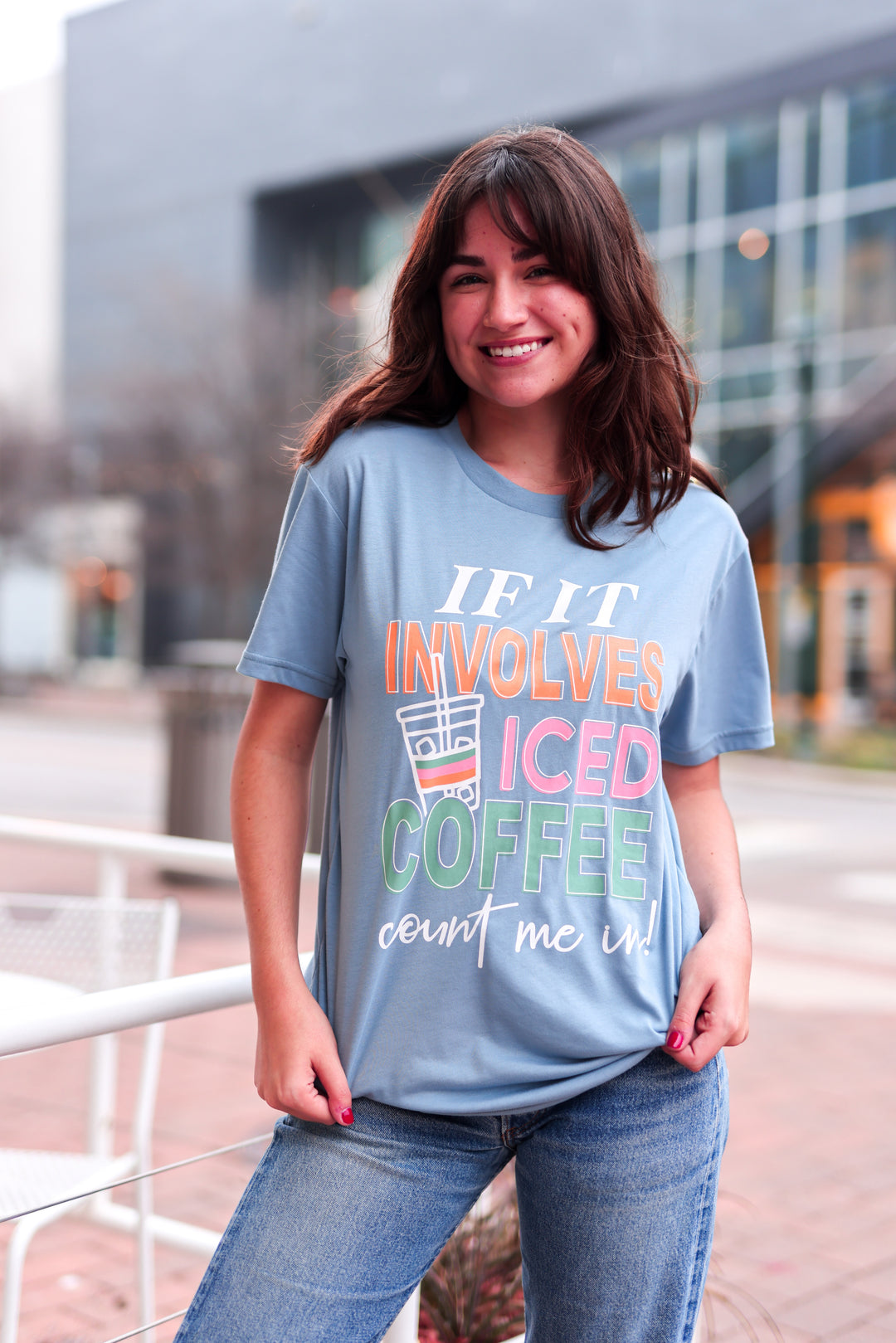 Count Me In (Stone Blue) - Short Sleeve/Crew