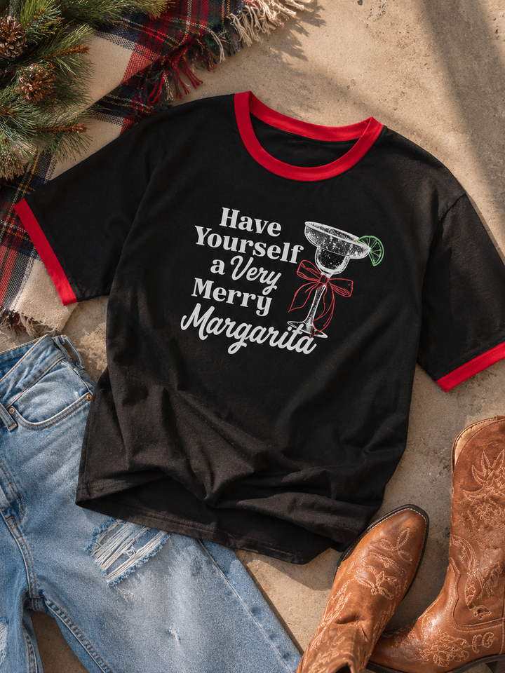Merry Margarita T-Shirt (Black/Red)