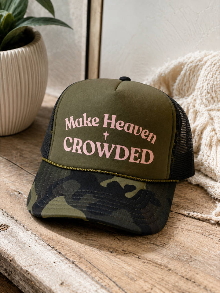 Make Heaven Crowded Trucker Hat (Camo)