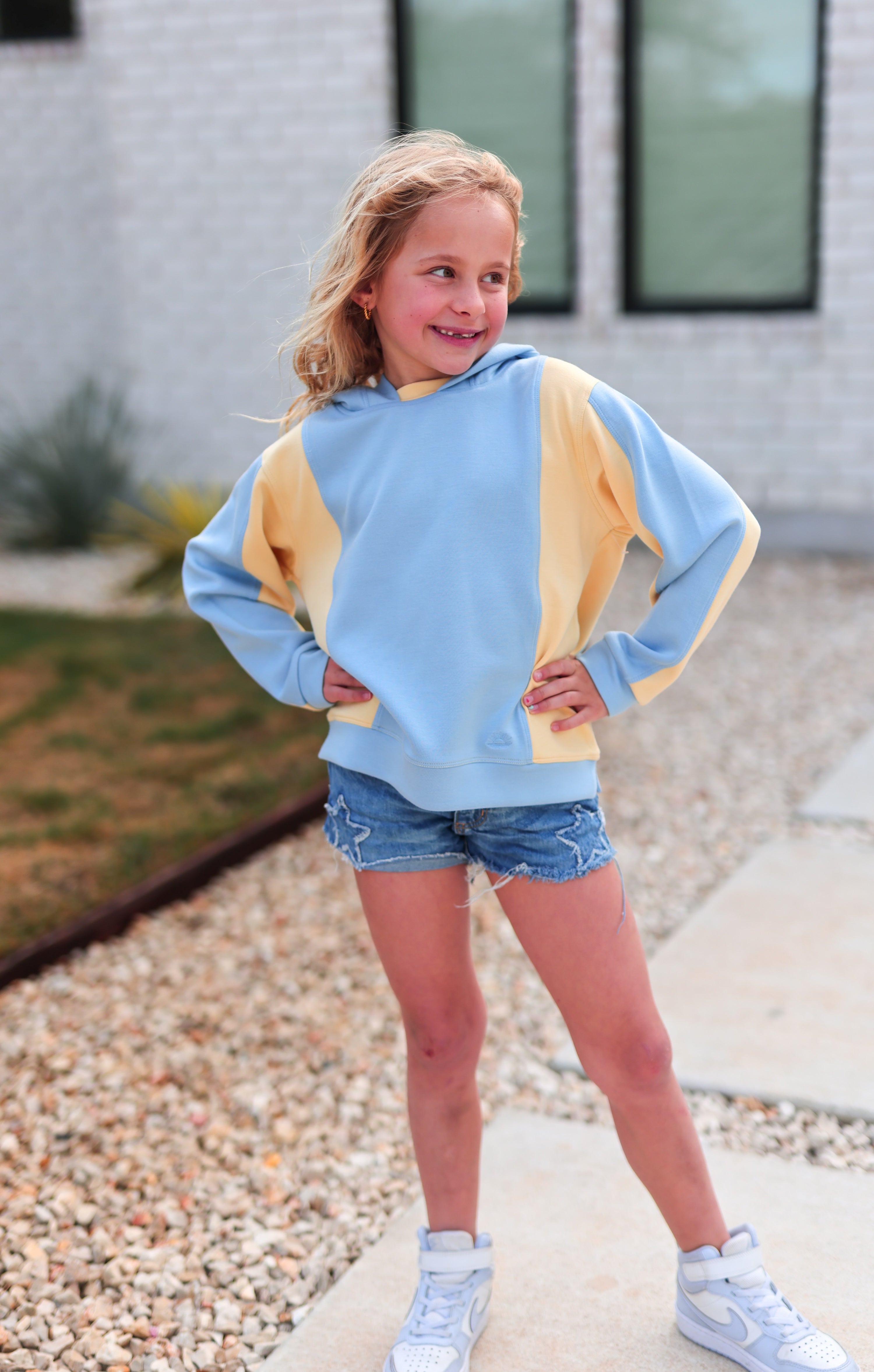 Errands To Run Hoodie YOUTH - (Sky Blue/Butter Yellow) – Jadelynn