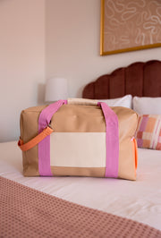 Duffle Bag (Cream/Coral) - Weekend