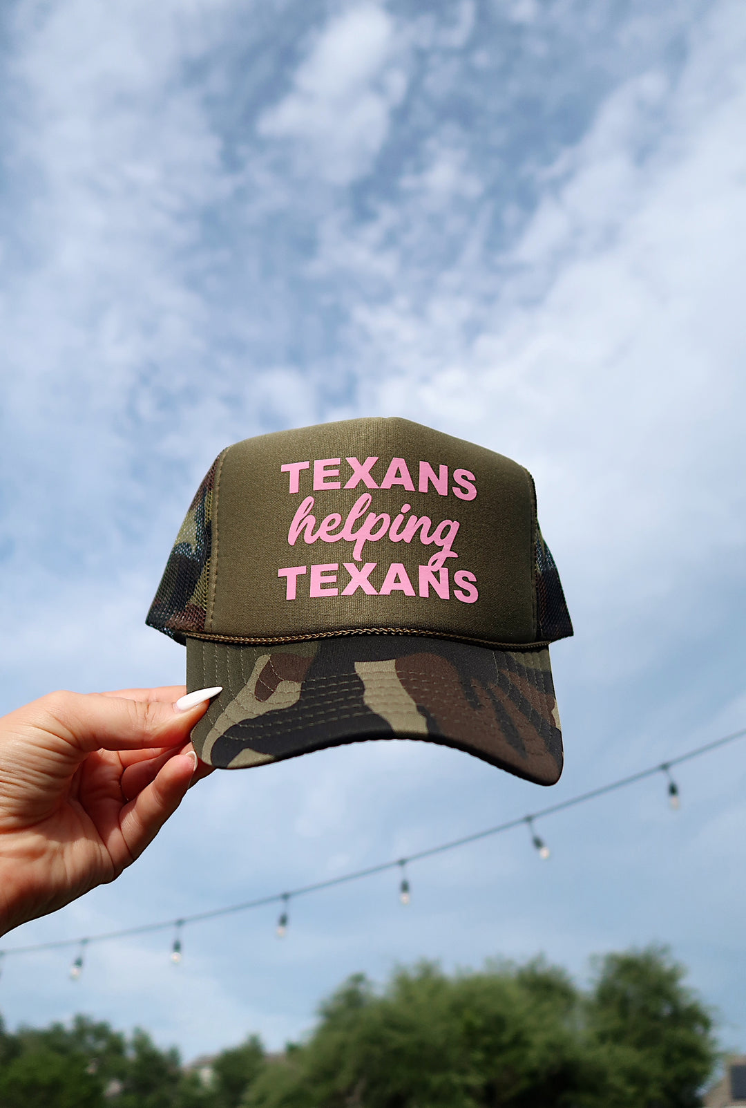 Trucker Hat - Texans Helping Texans (Camo/Pink)