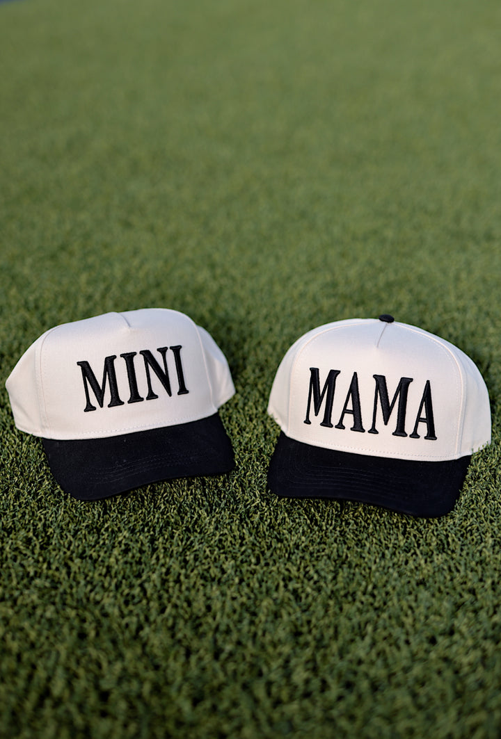 Trucker Hat - MINI 3D Embroidery - Youth (Natural/Black)