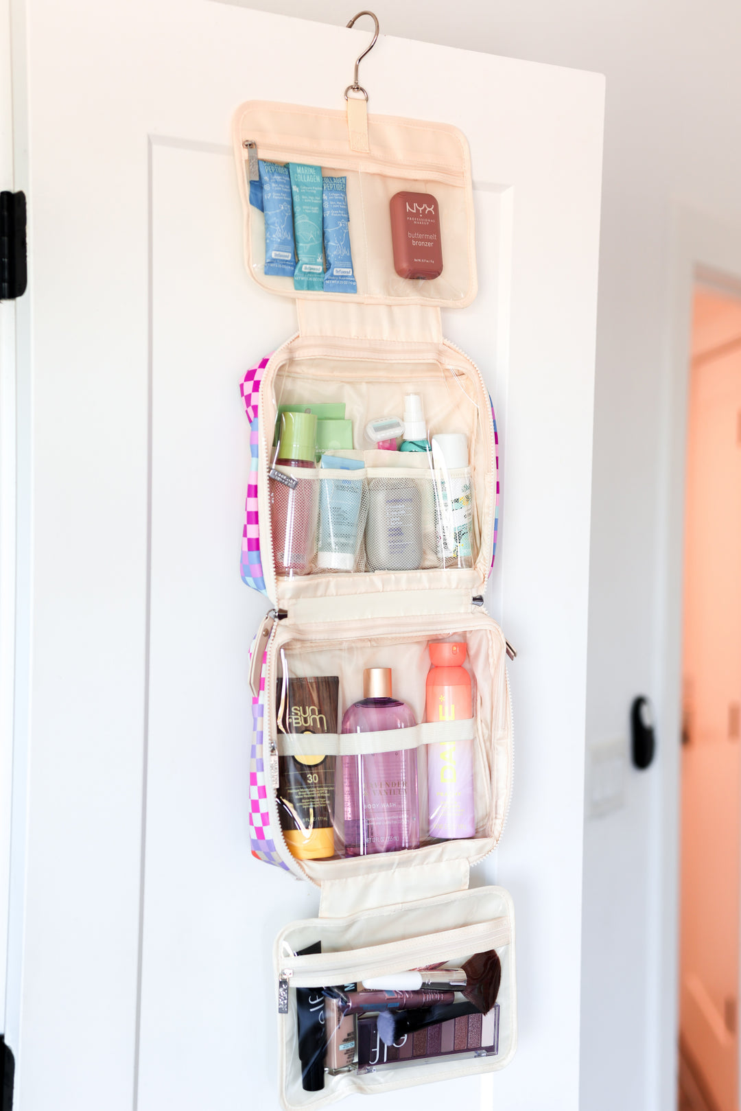 Custom Hanging Organizer - Happy Checkered