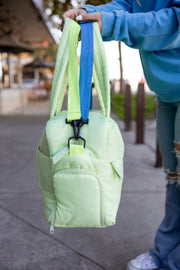 Puffer Quilted Duffle - Electric Lime