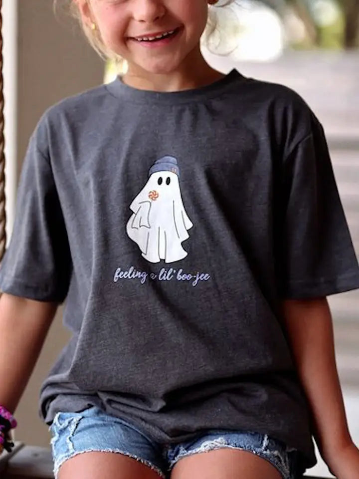 Feeling a Lil' Boo-jee YOUTH (Dark Grey Heather) - Short Sleeve/Crew