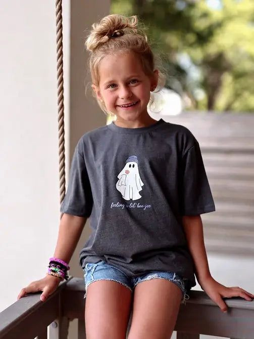 Feeling a Lil' Boo-jee YOUTH (Dark Grey Heather) - Short Sleeve/Crew