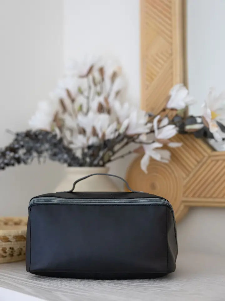 Cosmetic Bag - Hold All Makeup Bag (Midnight/Charcoal)