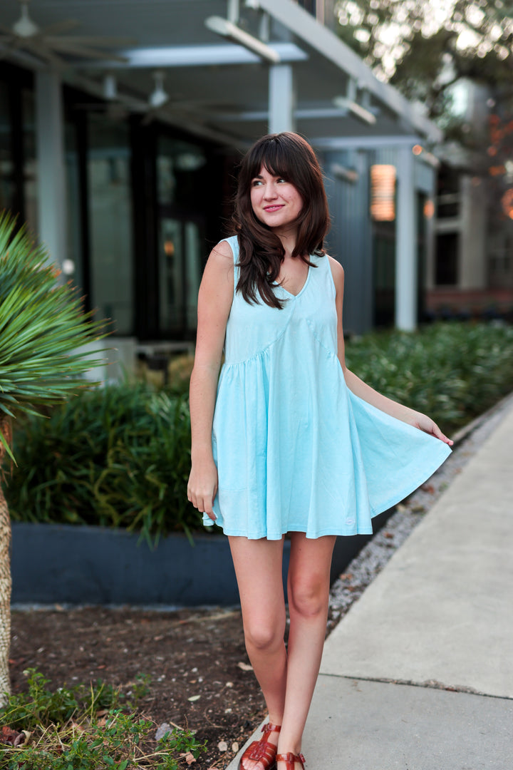On The Daily Swing Dress - Sky Blue