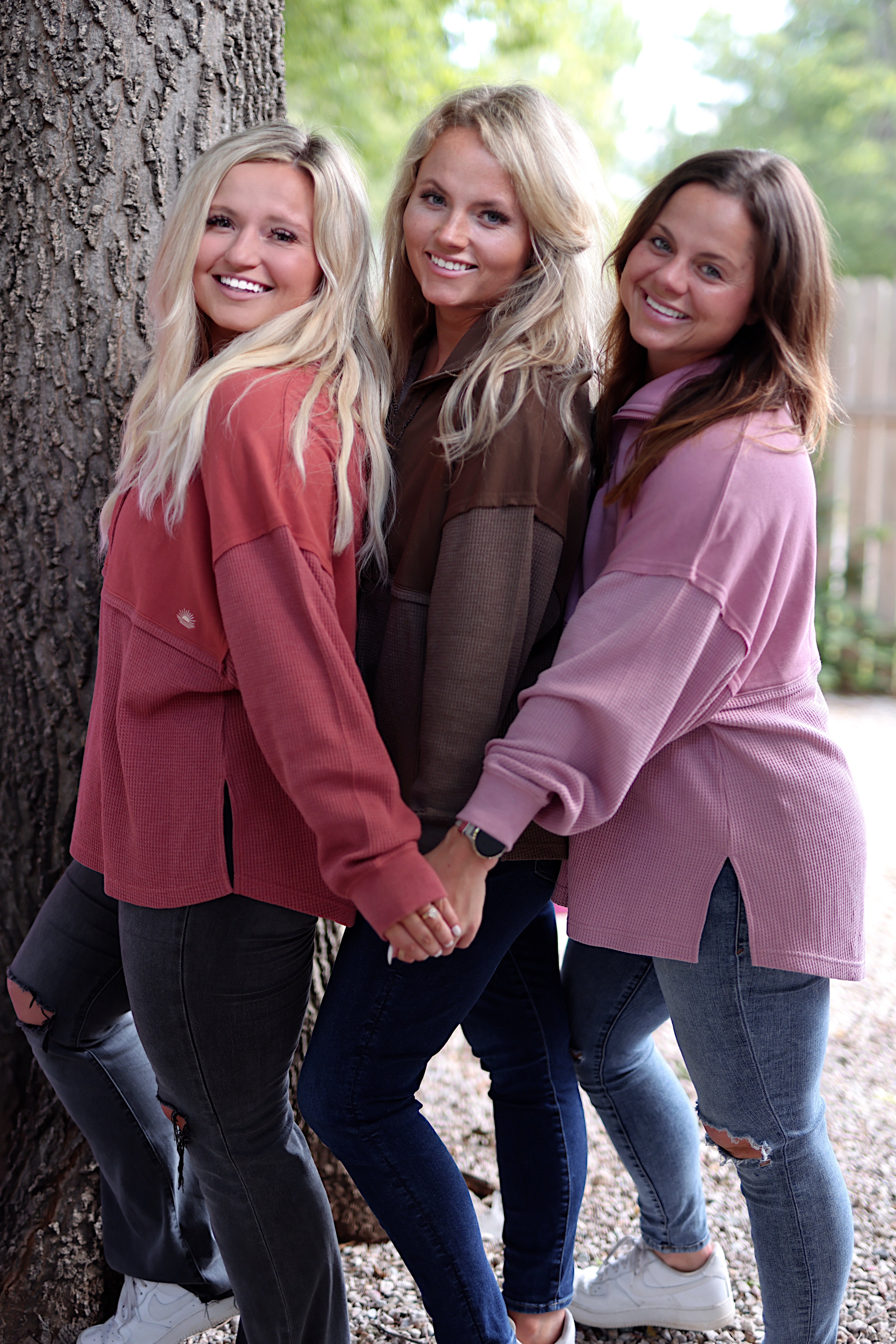 Ready Or Not Waffle Quarter Zip Pullover - (Rust) – Jadelynn Brooke®