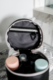 Barrel Toiletry Bag - Take It Easy (Black/Grey)