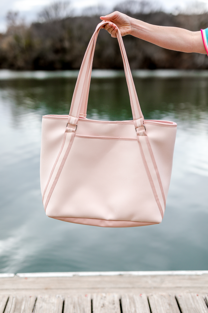 Neoprene Tote - Good Times Ahead (Light Pink)
