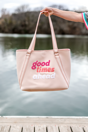 Neoprene Tote - Good Times Ahead (Light Pink)