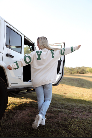 Joyful (Cream) - "My Go To" Oversized Sweatshirt / Crew