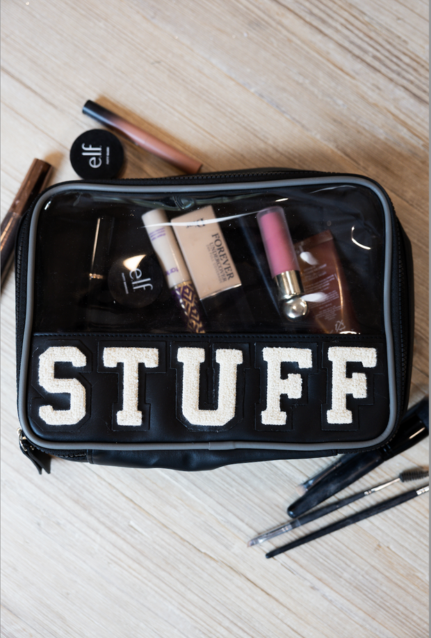 STUFF (Midnight) Oversized Cosmetic Bag