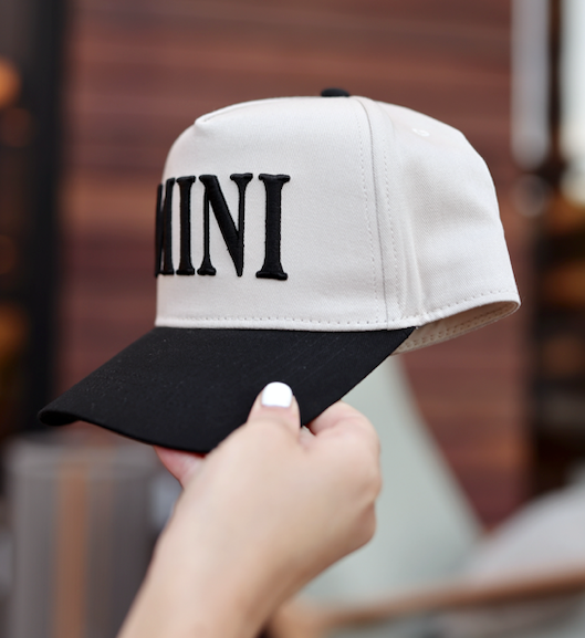 Trucker Hat - MINI 3D Embroidery - Youth (Natural/Black)