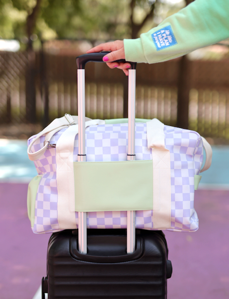 Duffle Bag - Daydream Checkered WITHOUT customization (Lime/Lilac/Cream)