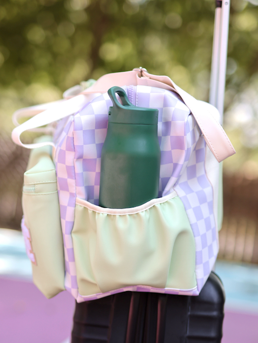 Duffle Bag - Daydream Checkered WITHOUT customization (Lime/Lilac/Cream)