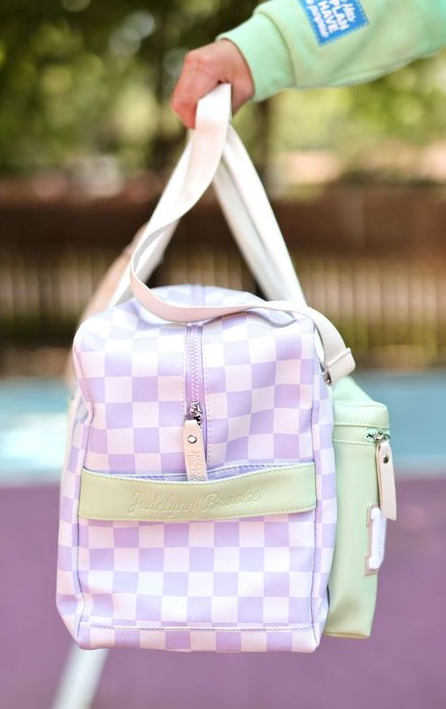 Duffle Bag - Daydream Checkered WITHOUT customization (Lime/Lilac/Cream)