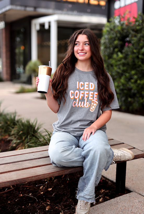 K&C - Iced Coffee Club (Graphite Heather) - Short Sleeve/Crew