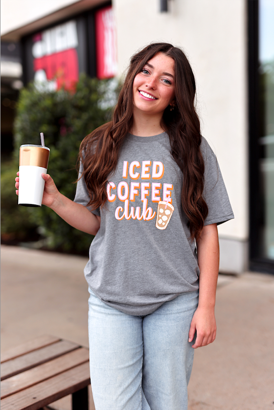 K&C - Iced Coffee Club (Graphite Heather) - Short Sleeve/Crew