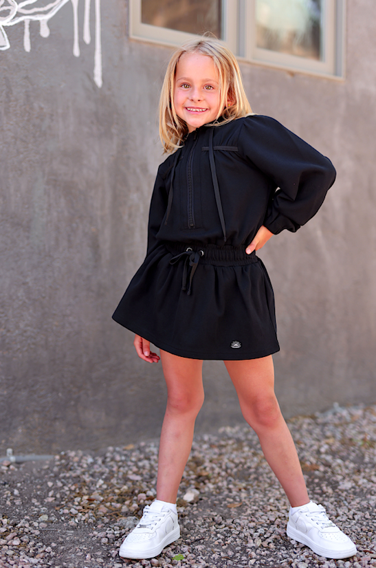 Jet Setter YOUTH Hoodie Skort Dress - (Midnight)