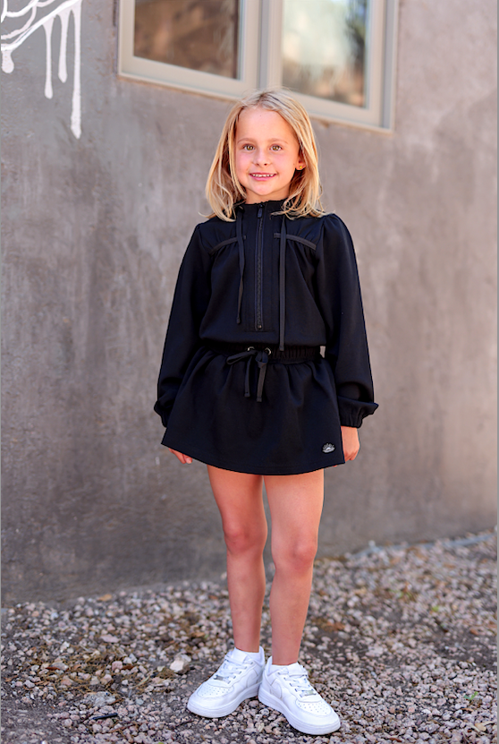 Jet Setter YOUTH Hoodie Skort Dress - (Midnight)