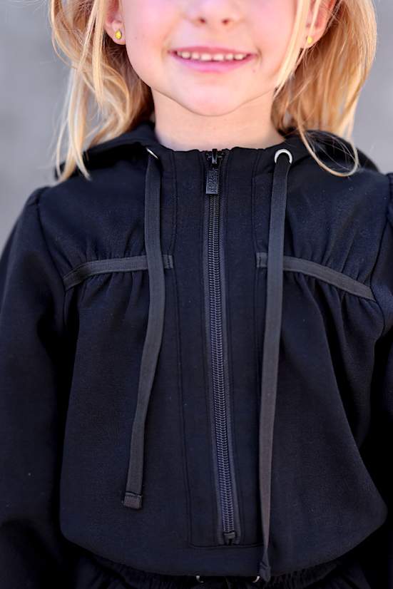Jet Setter YOUTH Hoodie Skort Dress - (Midnight)