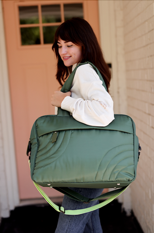 Modern Puffer Quilted Duffle - (Dark Olive) – Jadelynn Brooke®