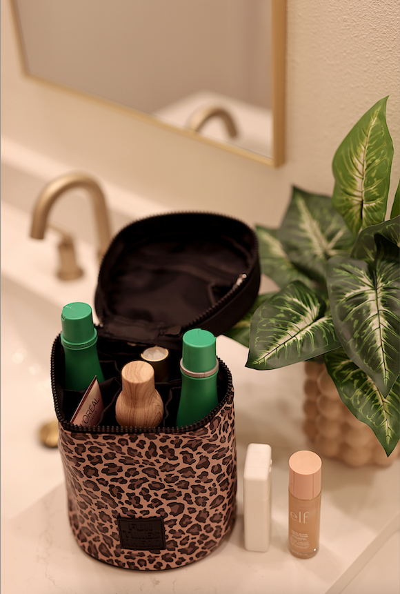 Barrel Toiletry Bag - Traditional Cheetah
