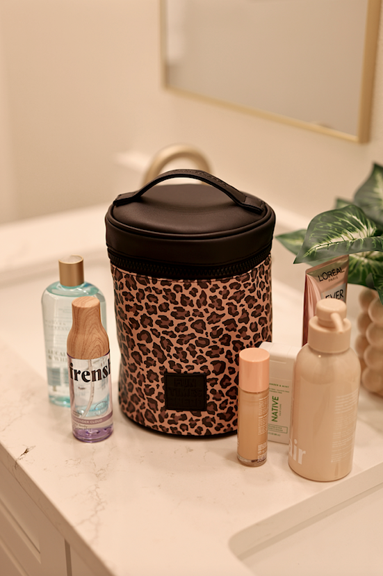 Barrel Toiletry Bag - Traditional Cheetah