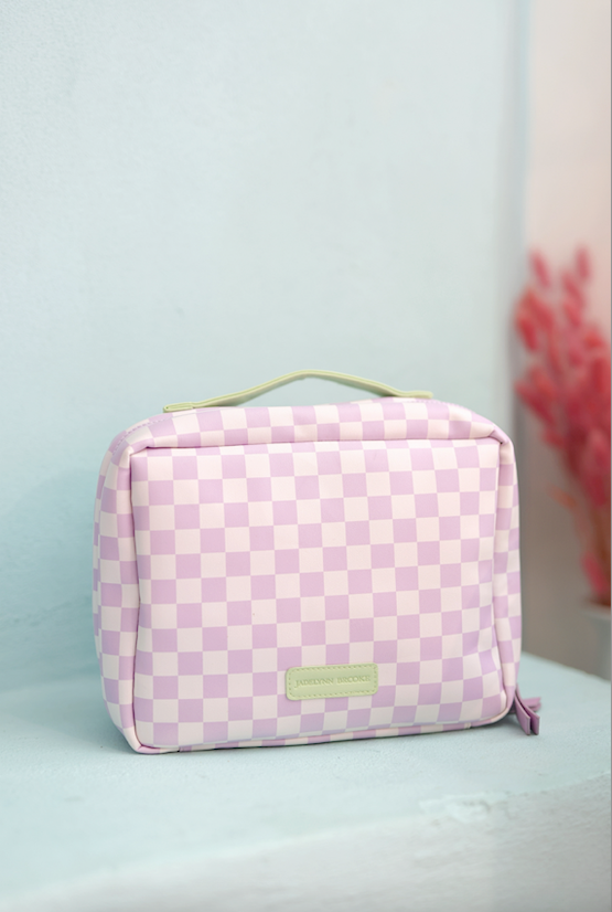 Hanging Organizer - Daydream Checkered (Lime/Lilac/Cream)