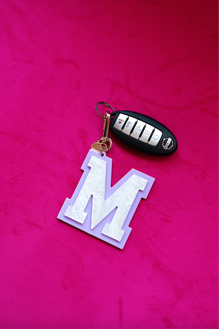 Acrylic Keychain - Lilac/Pearl