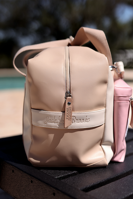 Duffle Bag - The Hampton Color Block WITHOUT customization (Blush/Latte/Cream)