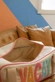 Duffle Bag - Vacay Weekender (Cream / Pink)