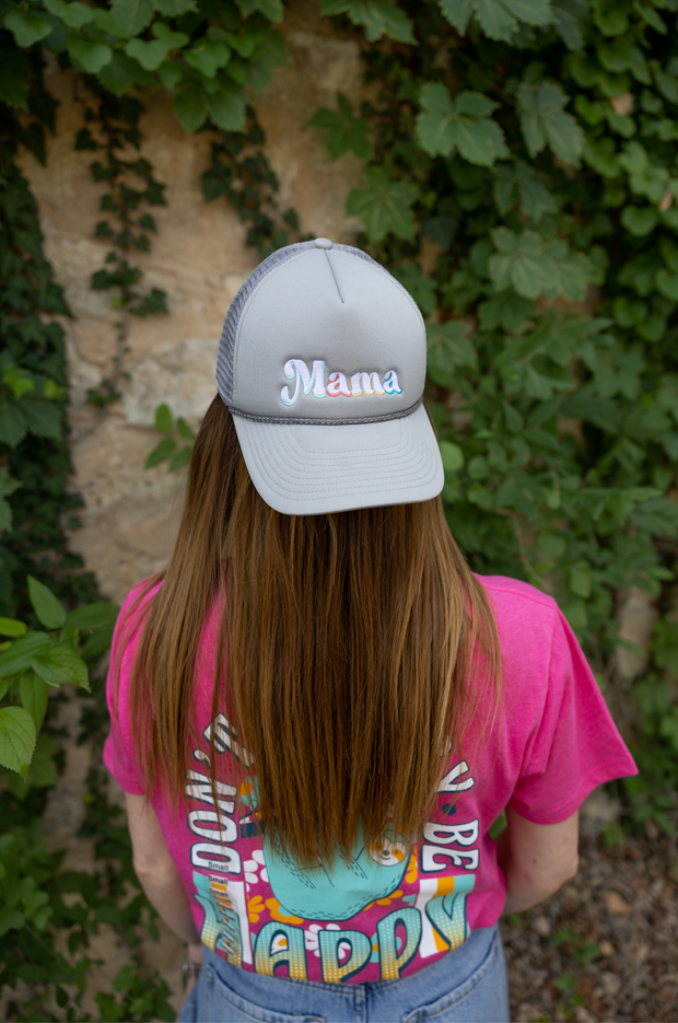 Trucker Hat - Mama Embroidery (Grey)